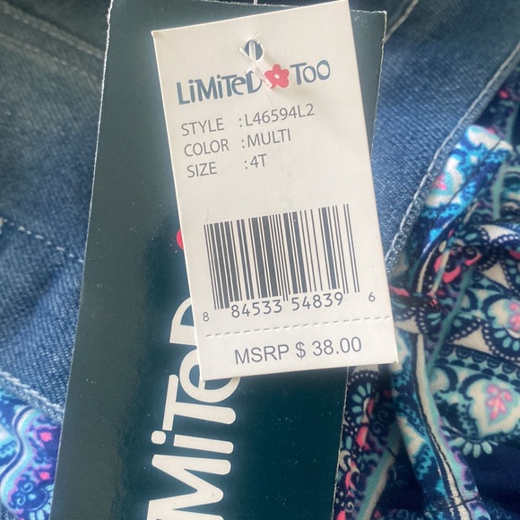 Limited Too One Piece w/ Jean Vest - Picture 3 of 3